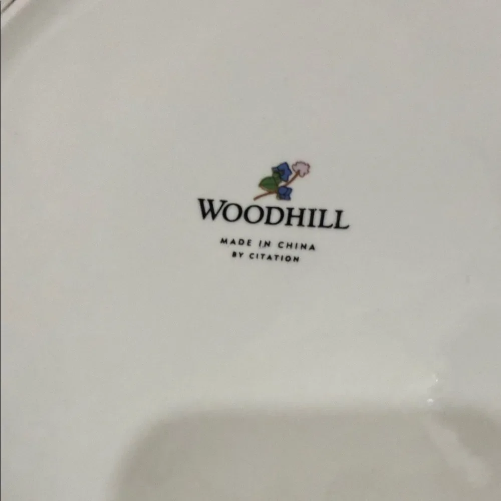 Woodhill Citation White 1.75 Qt Covered Casserole Dish Lid Vintage Floral Motif